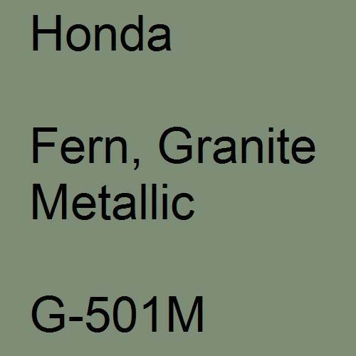 Honda, Fern, Granite Metallic, G-501M.